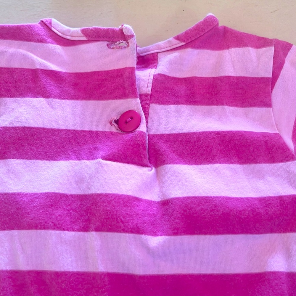 Ricrac & Ruffles Pink Striped “R” Christmas Tree Outfit - Picture 3 of 4